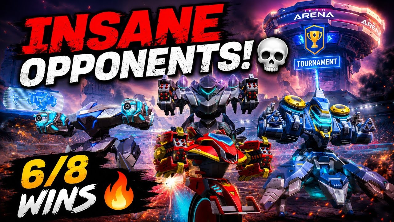 I Carried Against INSANE Opponents! 🔥 6 Wins in 8 Battles | Mech Arena Tournament