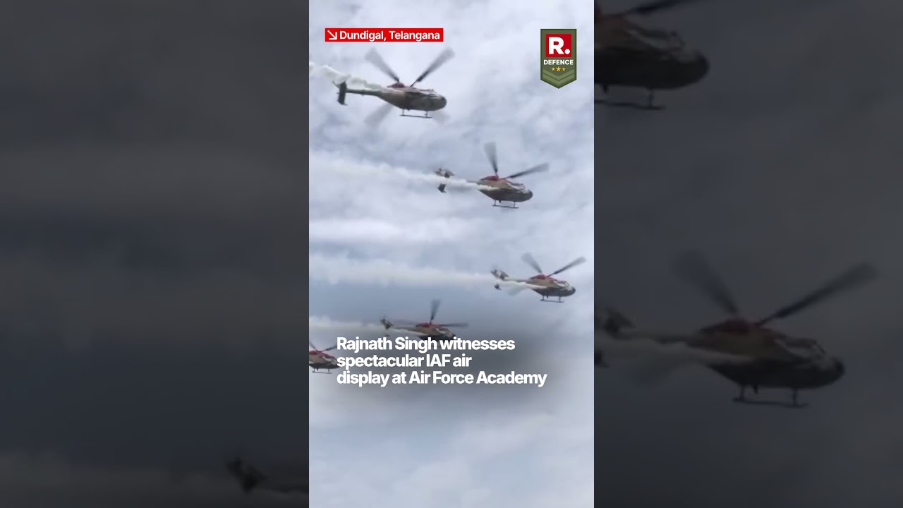 Rajnath Singh Witnesses Thrilling IAF Air Display At AFA Dundigal