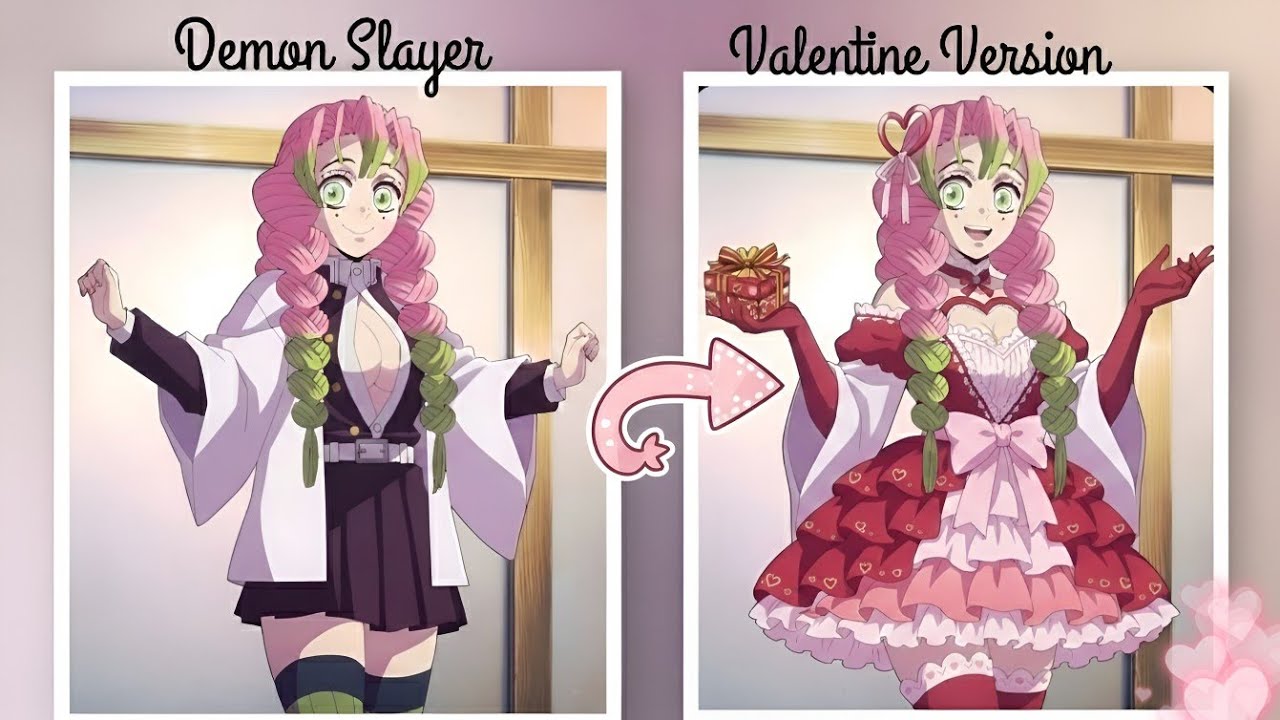 KNY Characters Valentine Version ✨ #demonslayer #valentineday #kimetsunoyaiba 