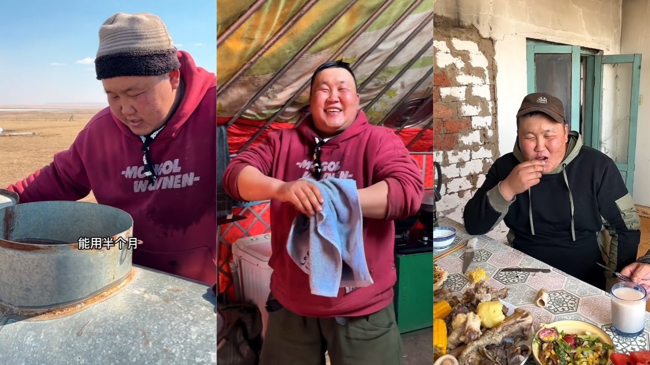 天气越来越冷了，给蒙古包穿上冬天的衣服，你们知道毡子是什么材料做的吗