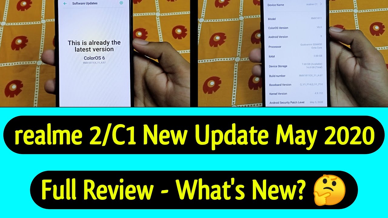 Realme 2/C1 New Update May 2020 Full Review | Realme 2/C1 A.67 Update Full Review ~ Rocko RJ 😈