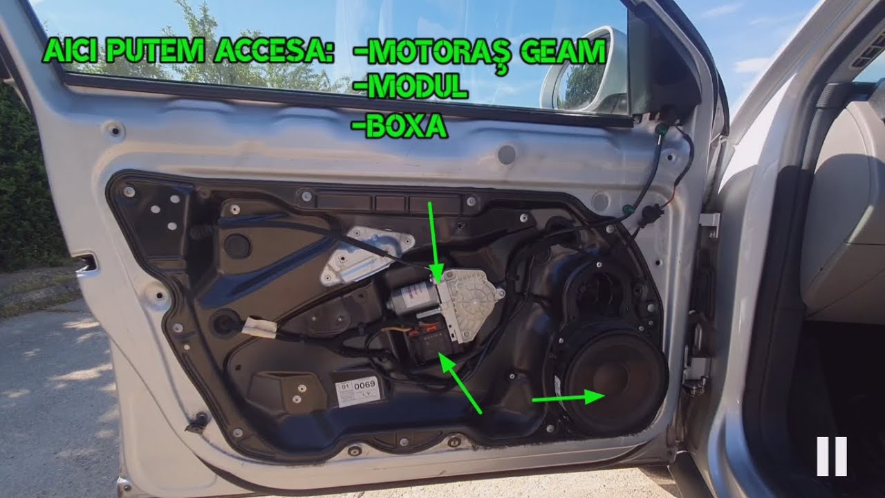 Fețe uși față VW passat b6 (geam, motoraș geam, boxă, modul etc)