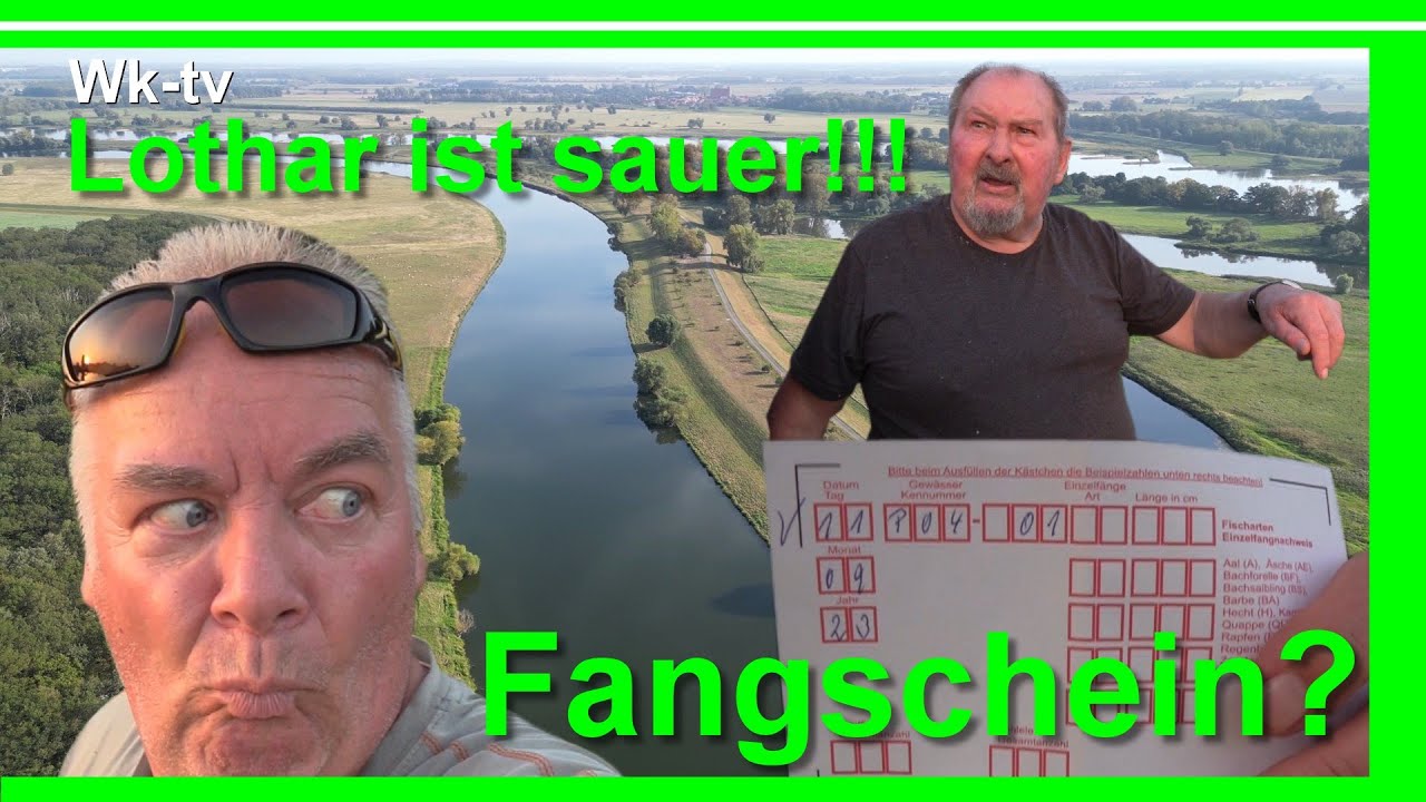 Angeln ohne Fangschein? Lothar ist sauer!!! Eine Angelgeschichte am Gnevsdorfer Vorfluter 2023