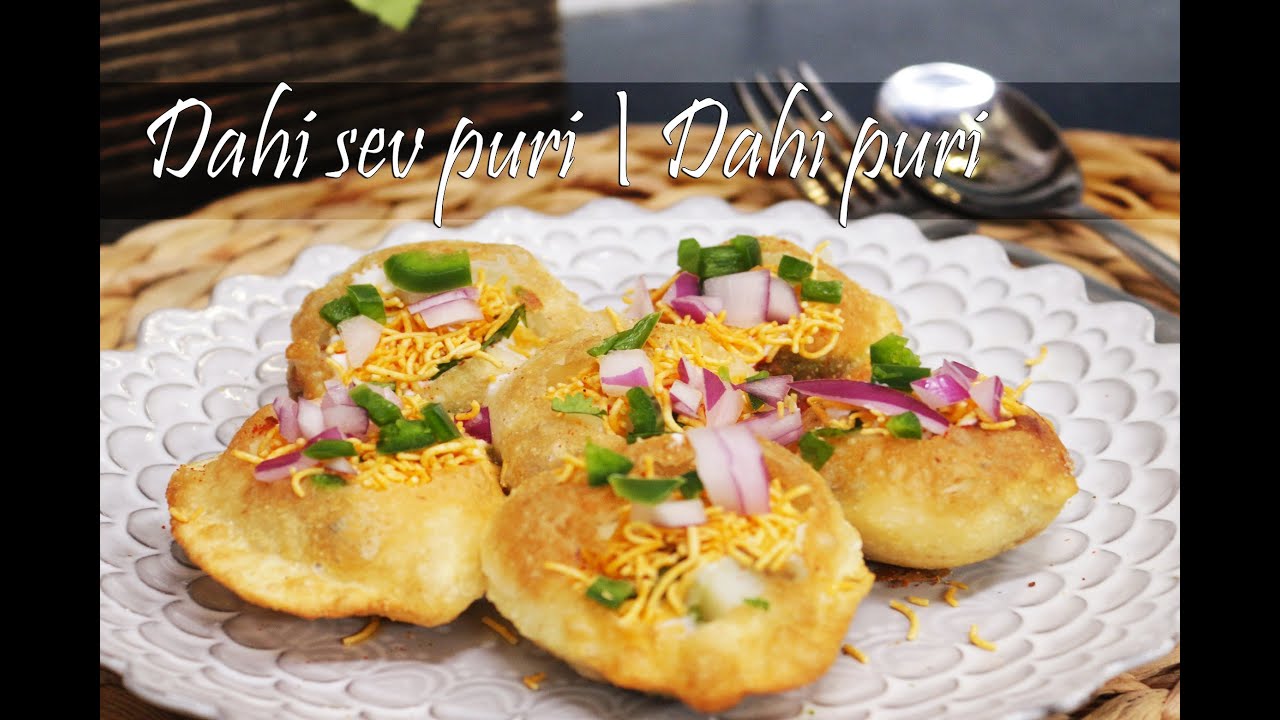 Dahi sev puri | Dahi puri - Flavorful Indian chaat recipe by crazy4veggie.com