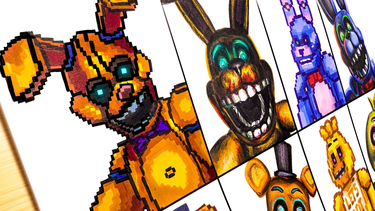 Рисунок FNAF: Into the Pit VS Realistic | Пять ночей с Фредди