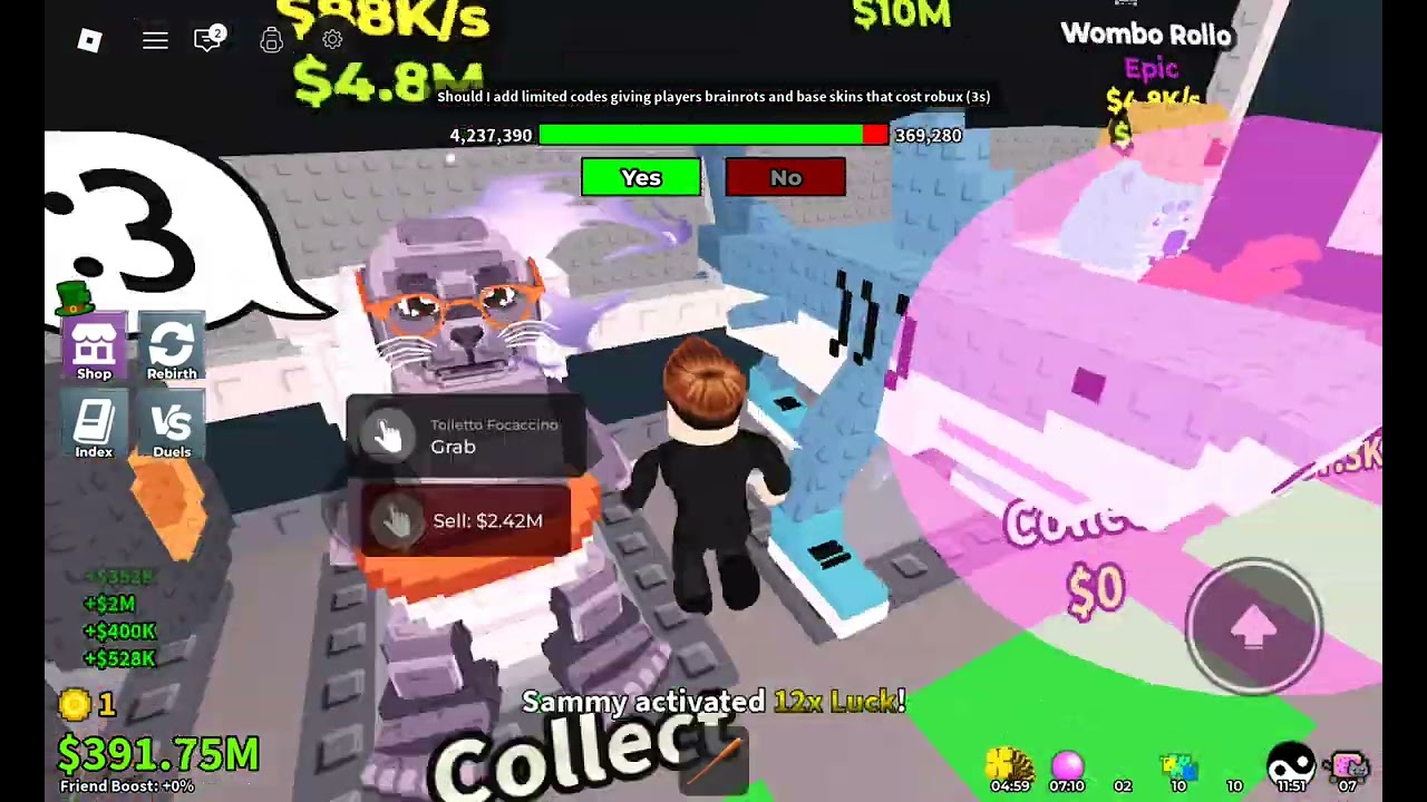 Playing steal a brainlod noob to pro 📷📸🎮👎❤️