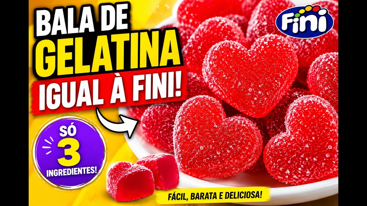 Como Fazer Bala de Gelatina - Tipo Balas Fini