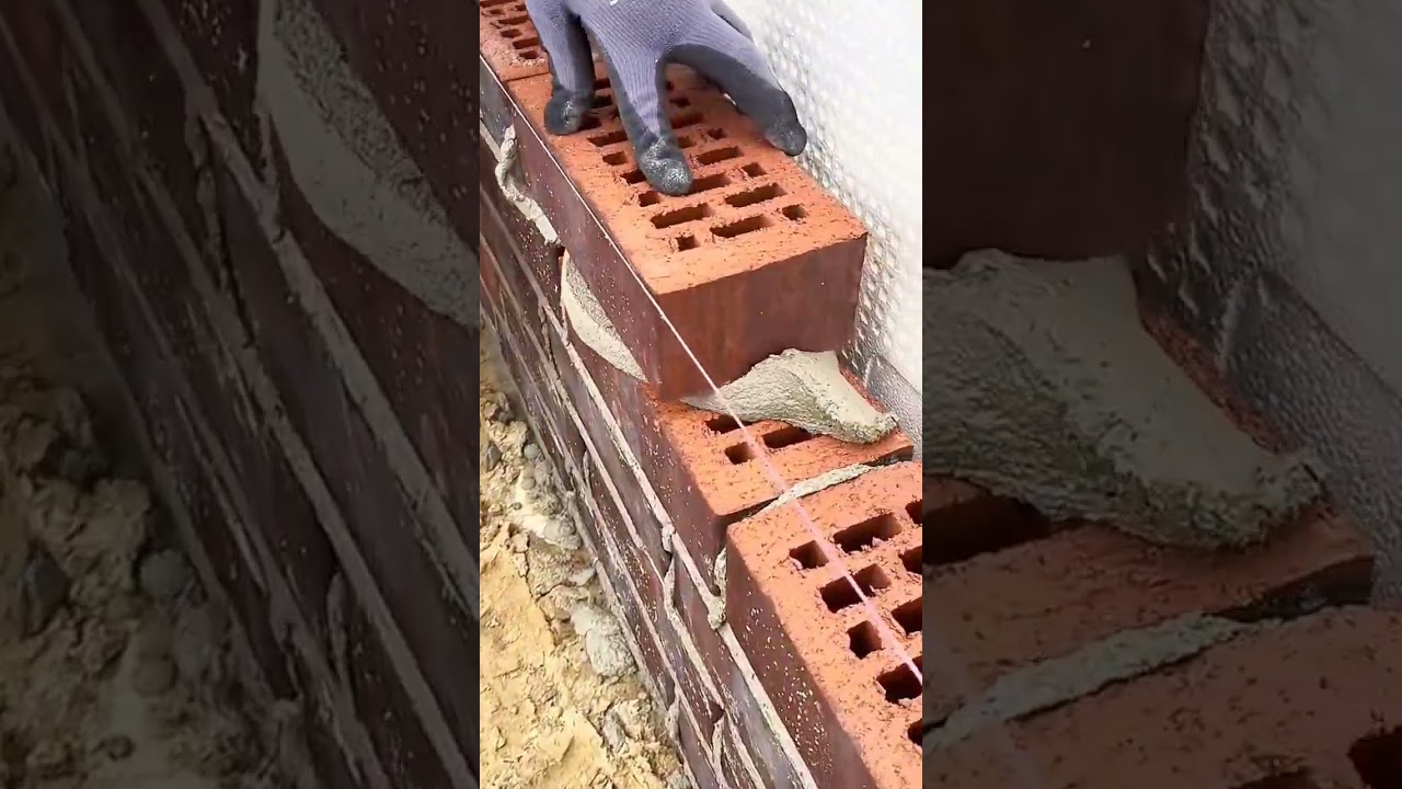 Laying Bricks and Mixing Cement for Precise and Strong Walls 
