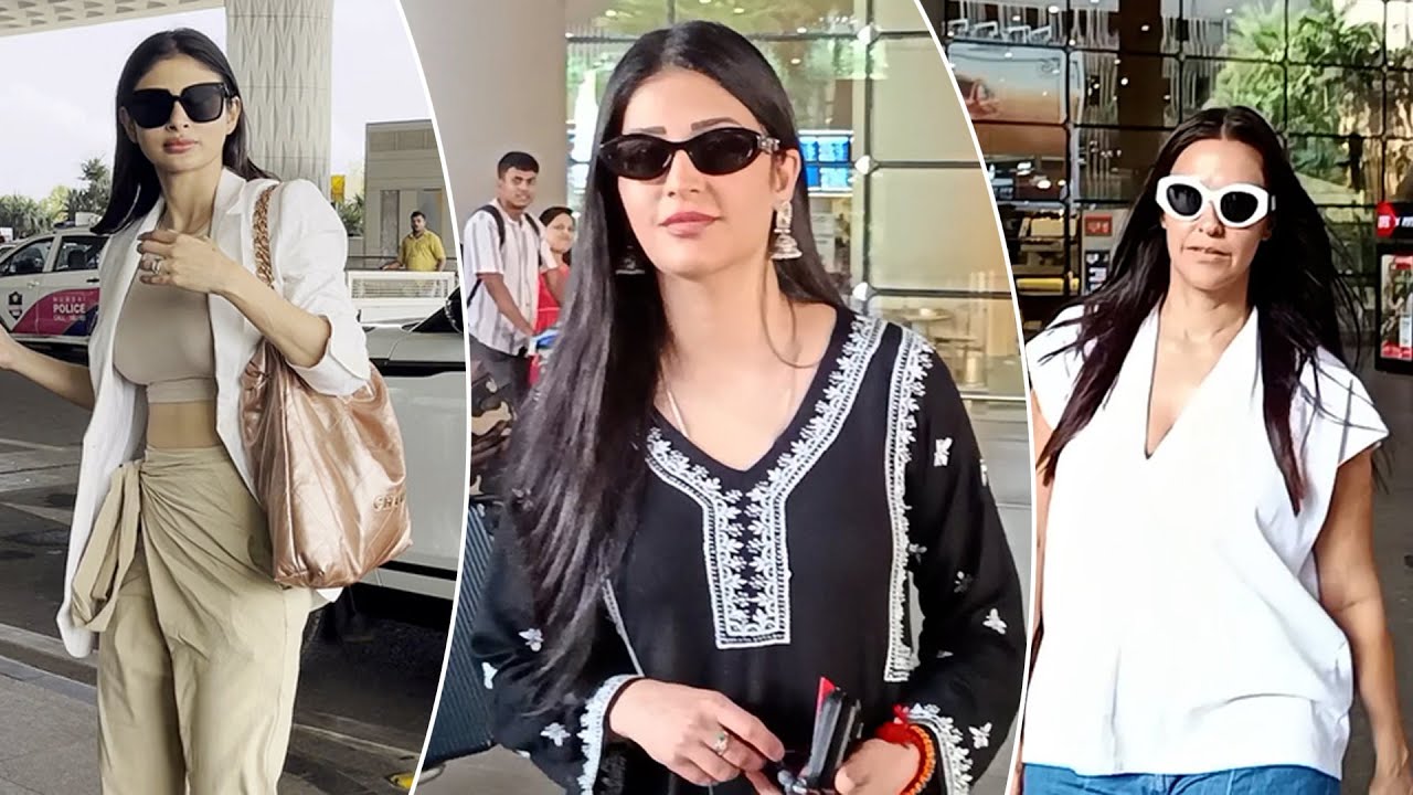 Bollywood Beauties' Airport Avatars: Neha Dhupia, Mouni Roy, Shruti Haasan