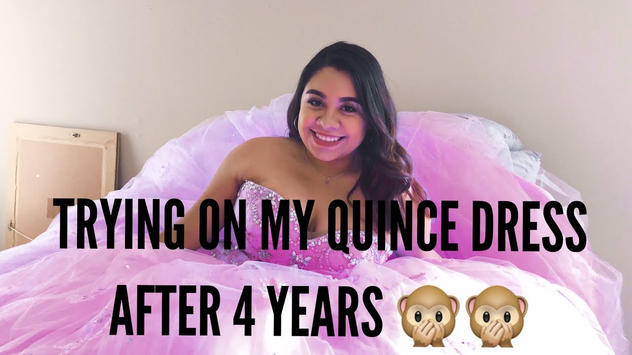 Trying On My Quinceanera dress AFTER 4 YEARS!!!!! - Susi G