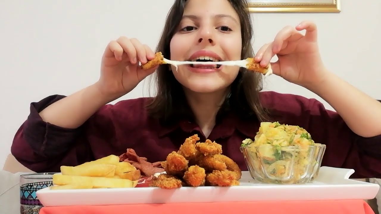 ÇITIR ATIŞTIRMA TABAĞI MUKBANG | Çıtır tavuk Peynir Çubuğu Patates Kızartması.. SADAKATSİZ dizisi!