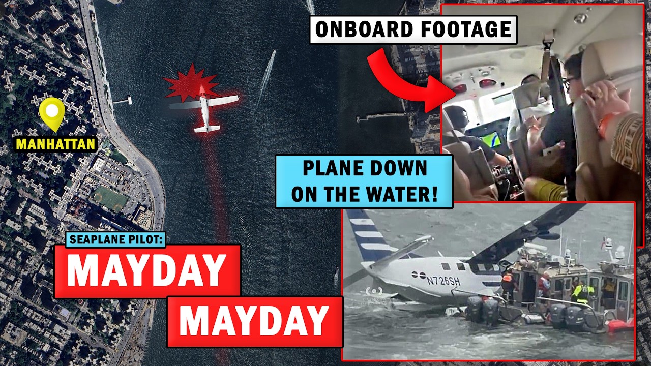 Plane Accident in New York's East River | Boats Proceed to Rescue