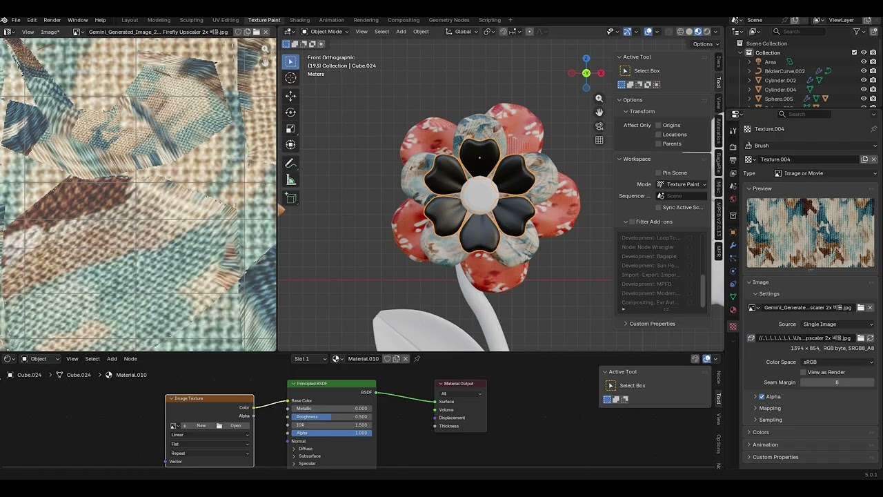 [Blender x AI] 초현실 식물도감 6/6 : 털 질감으로 피어난 꽃[Blender x AI] Surreal Flora 1/6 : The Furry Flower