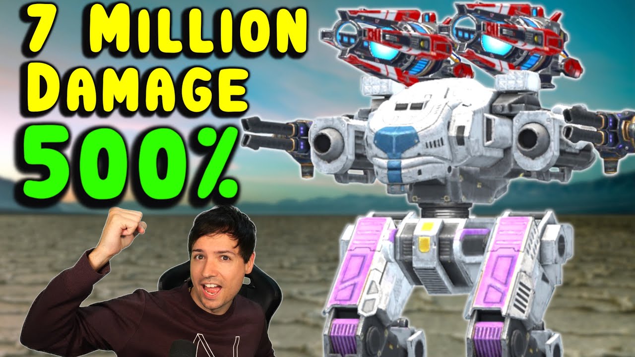Mk3 Hawk does 7 Million Damage with 500% Boost! War Robots Gameplay WR