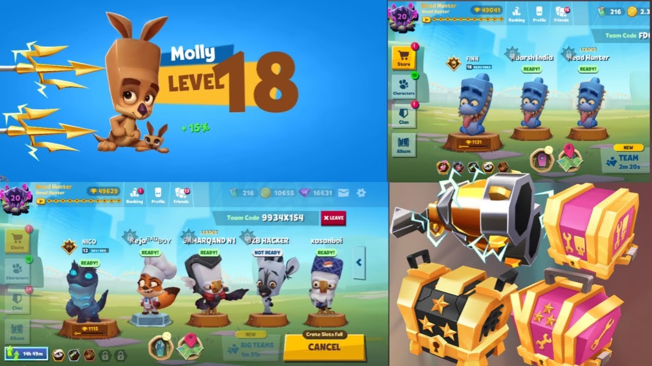 Zooba 18 Upgrade Maine Molly Finn Paco Steve Nico Squad Gameplay