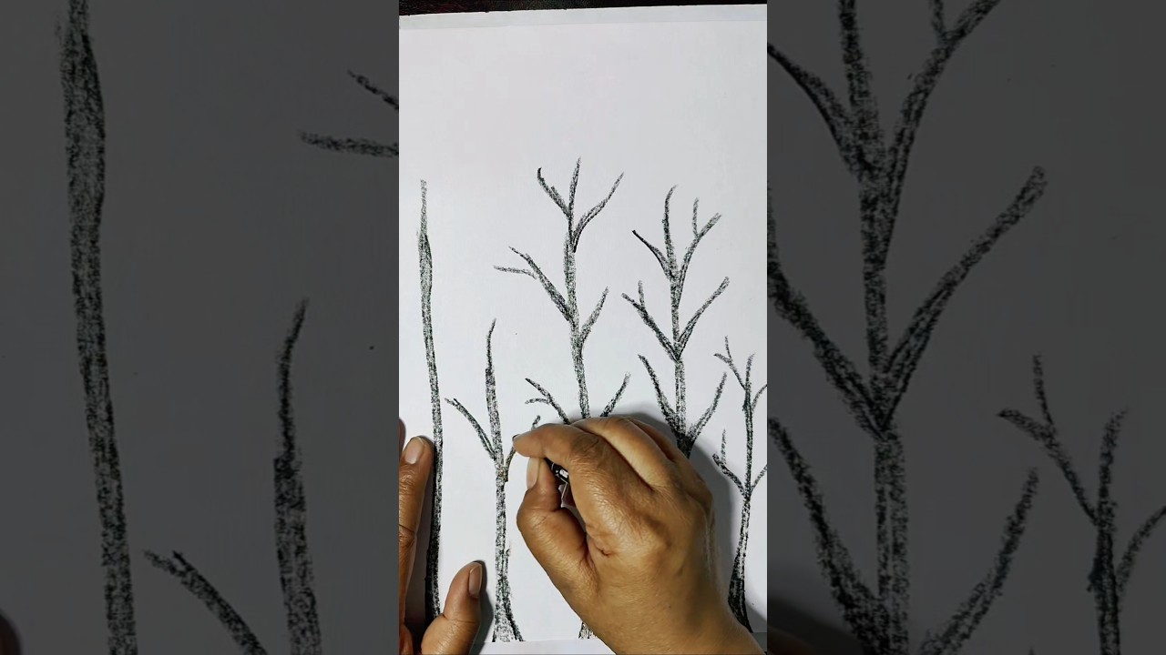 “Creating nature with just my fingers 🌳🎨”