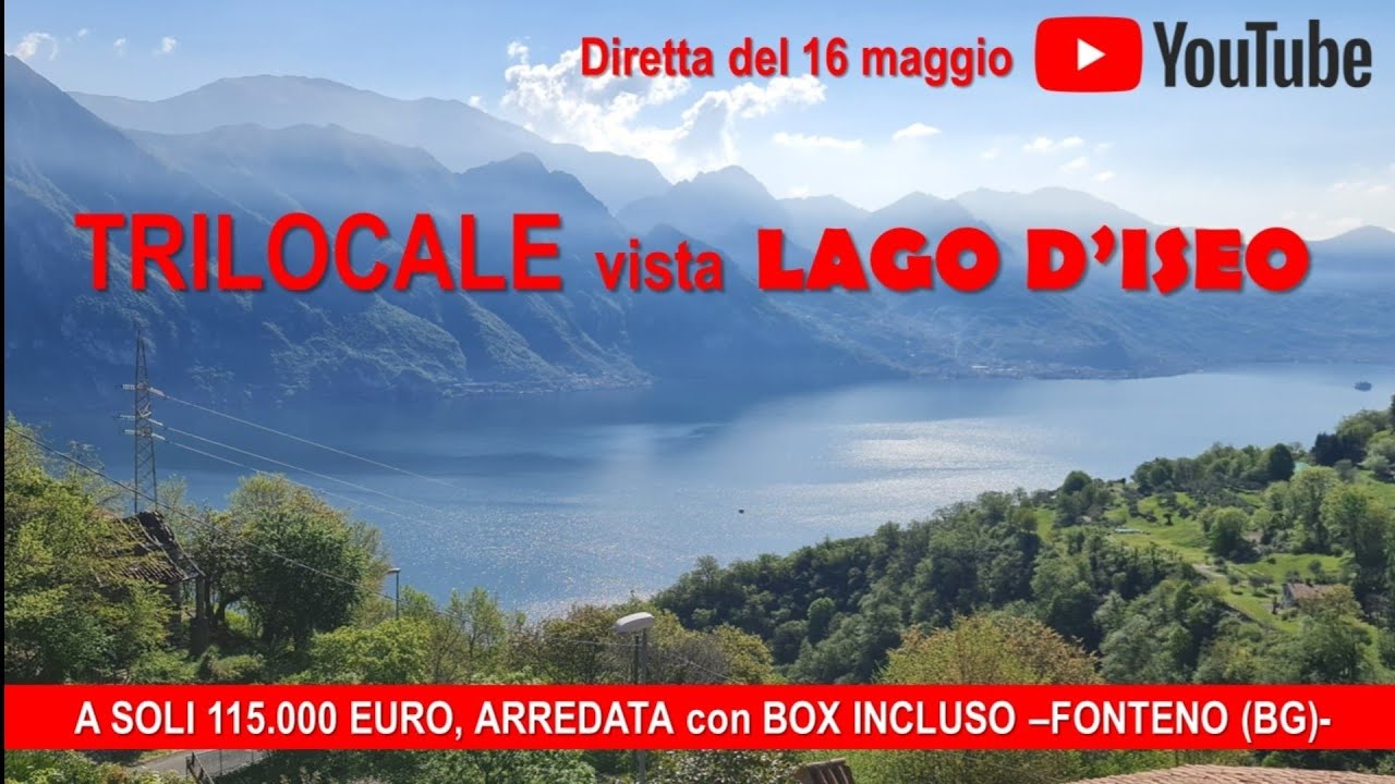 Diretta anteprima dal Lago d'Iseo: trilocale arredato con box, vista lago, a 115.000 euro
