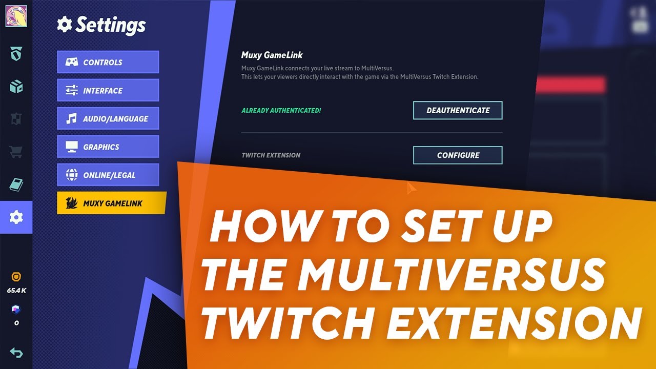 How to authenticate Muxy GameLink to the MultiVersus Twitch Extension for Twitch Streamers