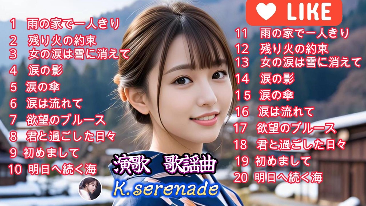 【AI演歌  歌謡曲】2026:1/30 日配信　特撰（10×2曲）後半広告なしの設定になります、演歌の美しさと革新のAIサウンドを融合。J-POPの要素も取り入れ、感動のメロディーをお届けします。
