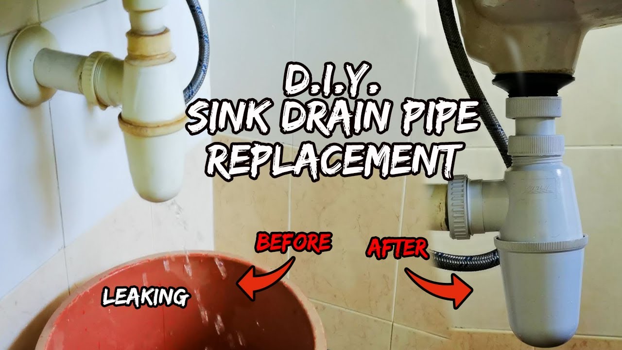 D.I.Y Sink Drain Pipe Replacement | Cara Tukar / Ganti Bawah Sinki Yang Bocor | Sink Bottle Trap