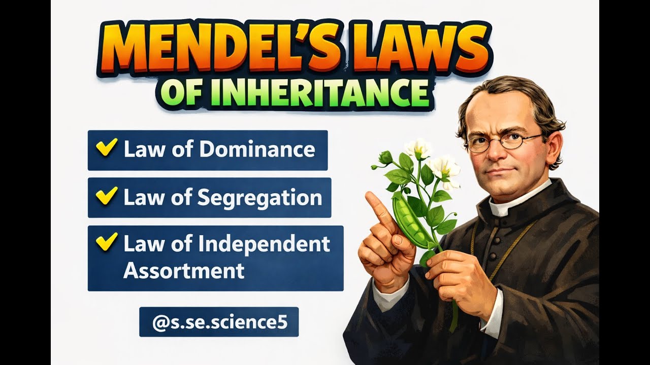 #Laws of inheritance l mendel's laws of inheritance l basic principles of inheritance l genetics l