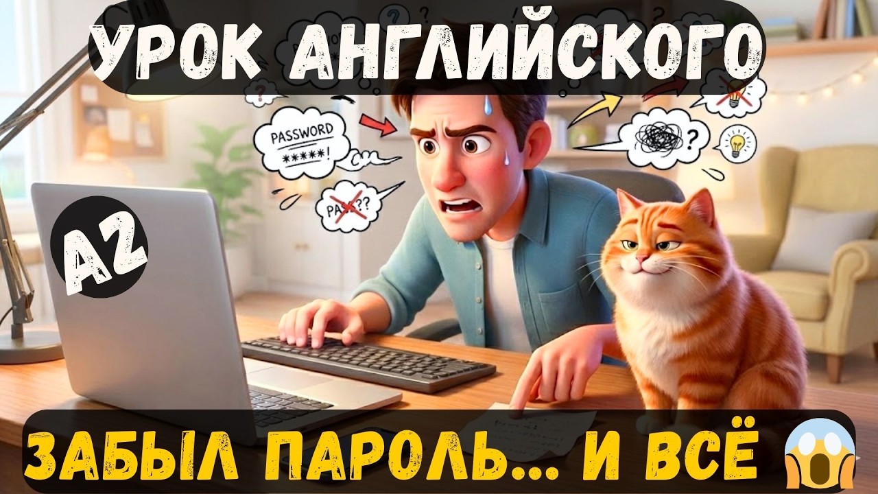 💬 🎧 Английский на слух A2: забыл пароль и заблокировал аккаунт 🔐💻😤