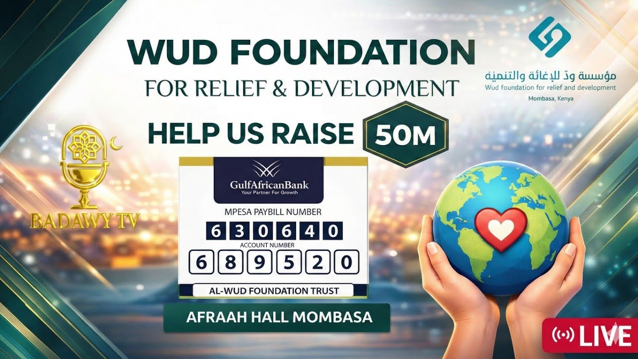 🔴#LIVE ||WUD FOUNDATION FOR RELIEF/DEVELOPMENT ||18 JAN 2025 ||28 RAJAB 1447 ||AFRAAH HALL