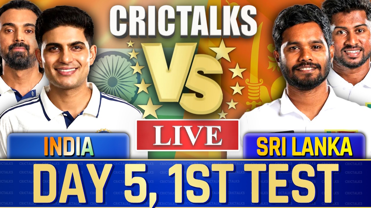 🔴 Live: India vs Sri Lanka, Day 5, 1st Test, Live Cricket Match Commentary, Scores Last 15 Over