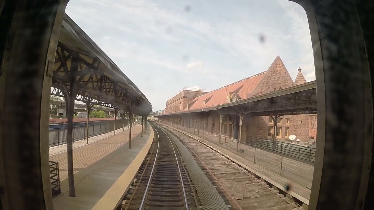 Amtrak Train 57 - Hartford to Meriden @110mph Rear View (GoPro)
