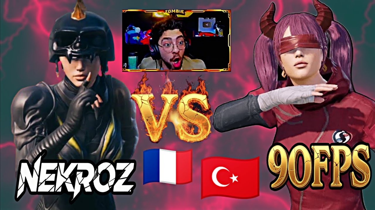 تحدي 90FPS🇹🇷 ضد NEKROZ🇫🇷 التحدي المنتظر من بطولة ABN ZOMBIE الجزأ الثاني  🥶🔥