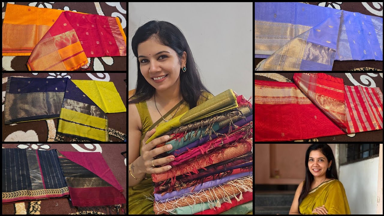 New pure handloom Maheshwari cotton silk saree collection