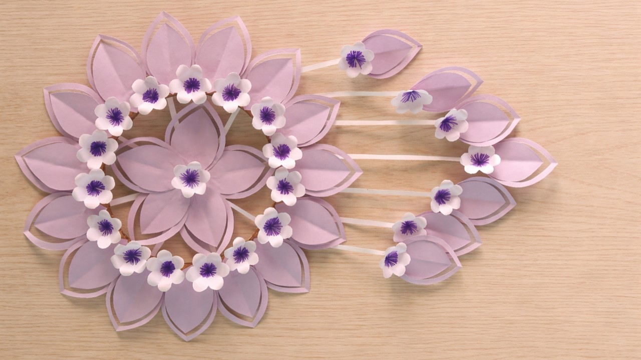 🌸 NEW! Easy wall hanging idea || Wall hanging from A4 size paper || Wall decor ideas from paper