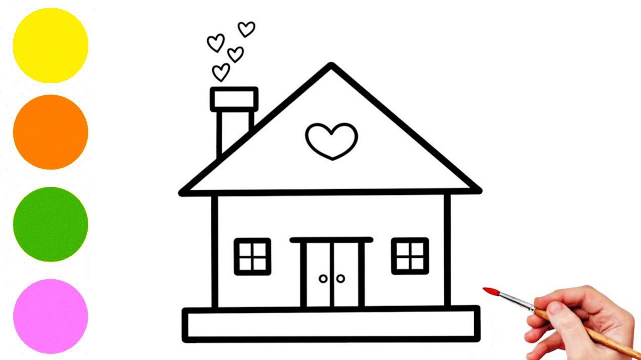 How to Draw a Colorful House 🏠 | Simple Drawing for Kids