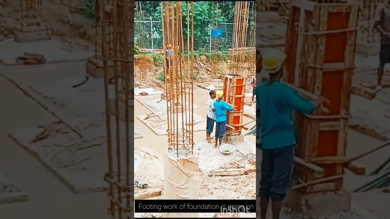 Civil engineering technical foundation work of footing #footingwork #foundation #column