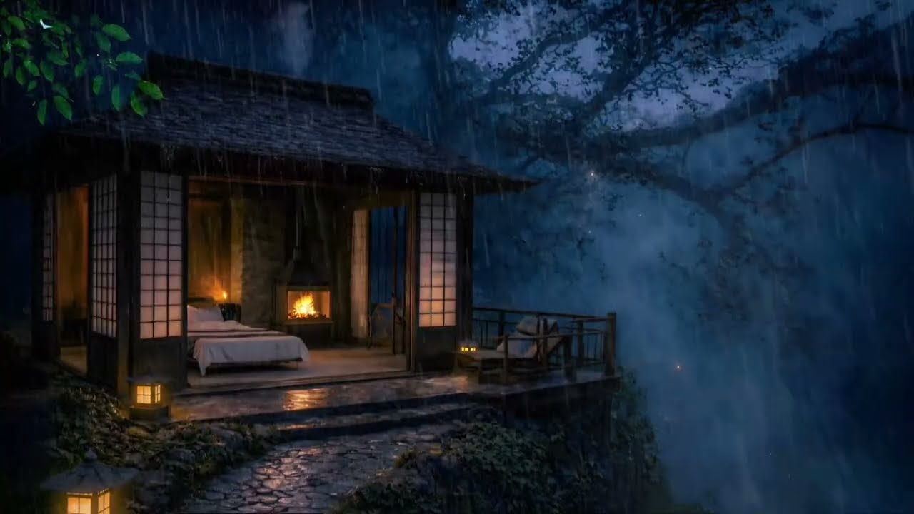 Gentle Night RAIN - Rain Sounds For Sleeping - Intense Rainstorm for Deep Sleep & Relaxation, ASMR