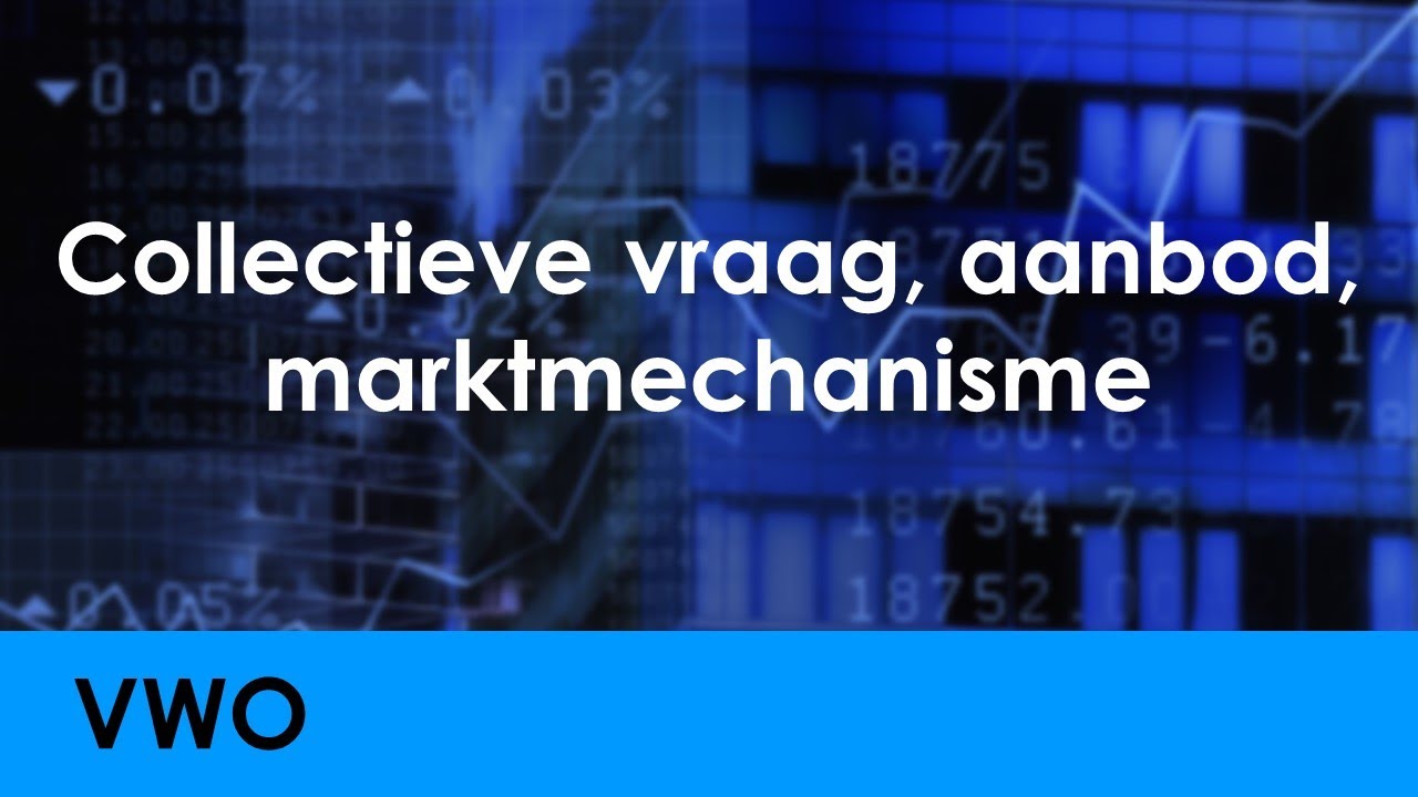 Collectieve vraag, collectief aanbod, marktmechanisme - Economie voor vwo - Vraag & Aanbod
