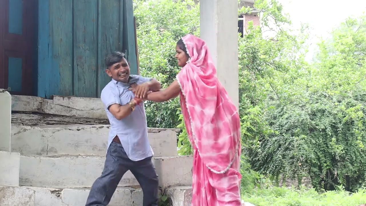 पत्नी ने पकड़ा दूसरी लुगाई के साथ||Damo fufa ki comedy Damo chacha ki comedy Shital Gola ki comedy||