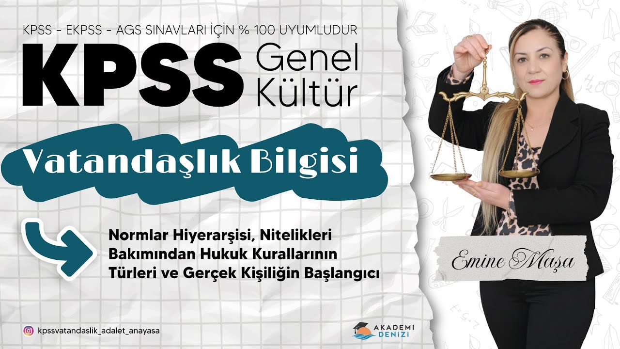 2026 Vatandaşlık Bilgisi | Normlar, Hukuk Kuralları ve Gerçek Kişilik #akademidenizi