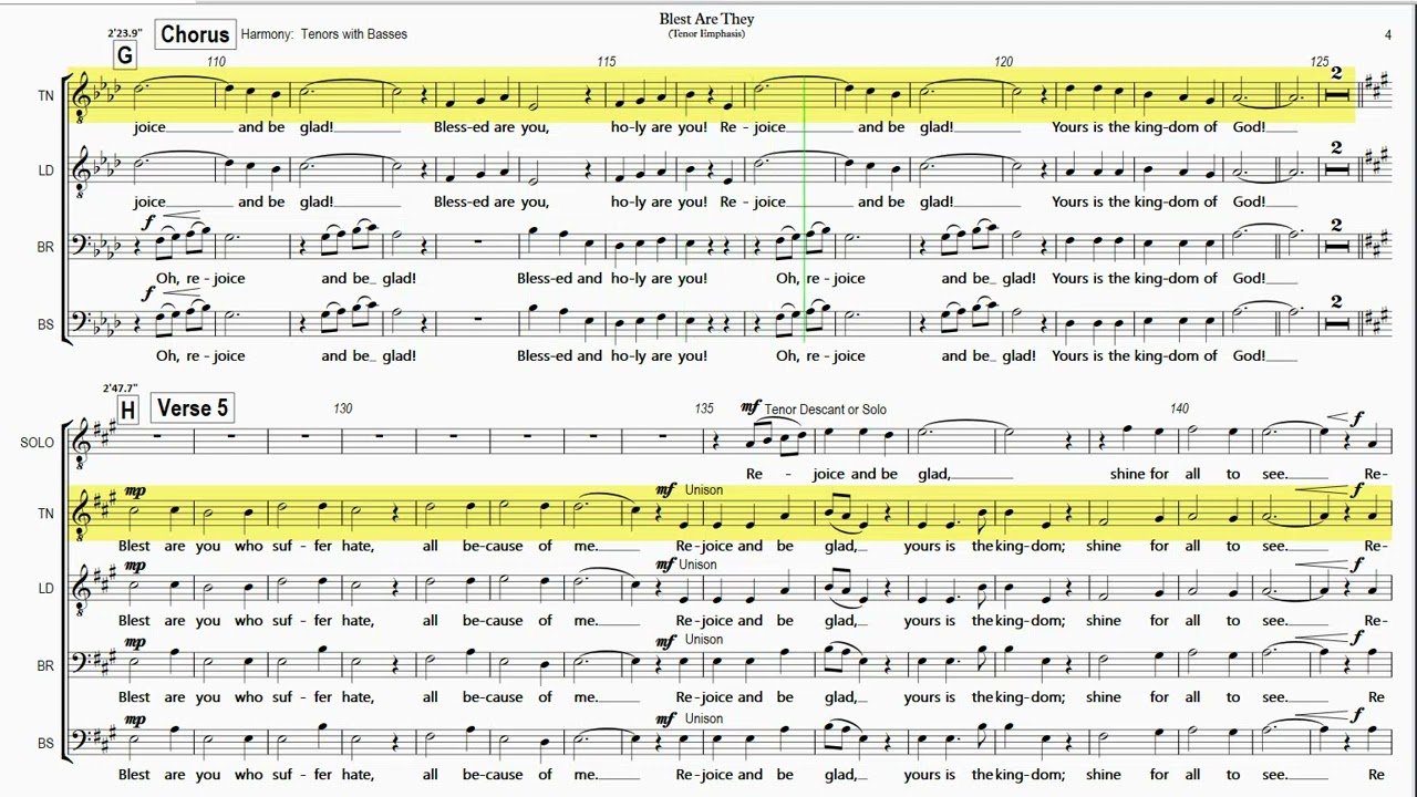 Blest Are They TENOR EMPHASIS VERSION