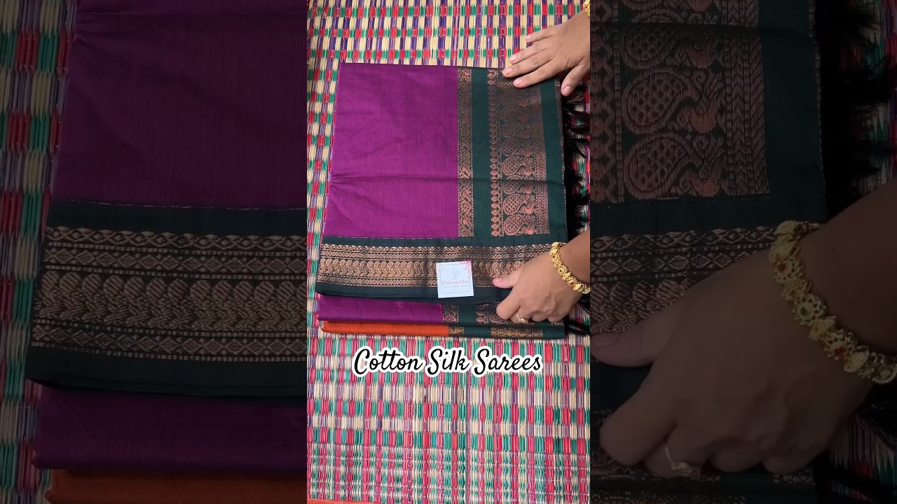 Cotton silk saree in multiple colour combinations | Handwoven sarees