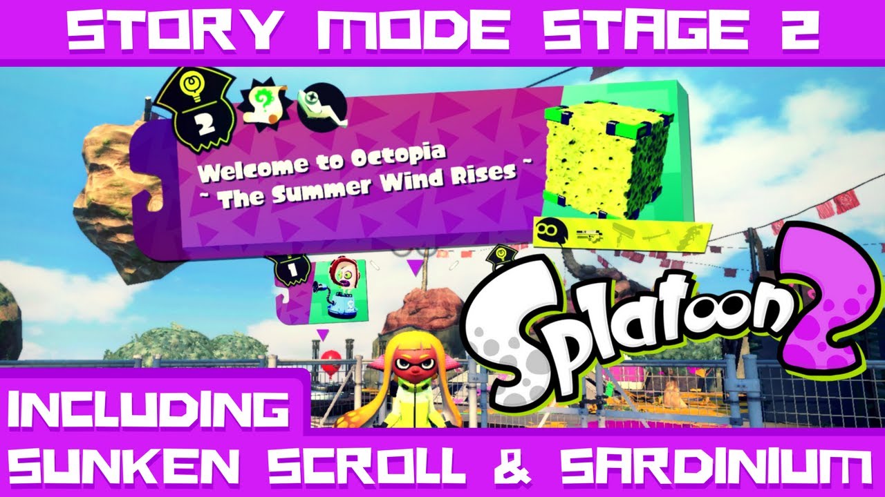 Splatoon 2 Stage 2: Welcome to Octopia 'The Summer Wind Rises' (Including Scroll & Sardinium)