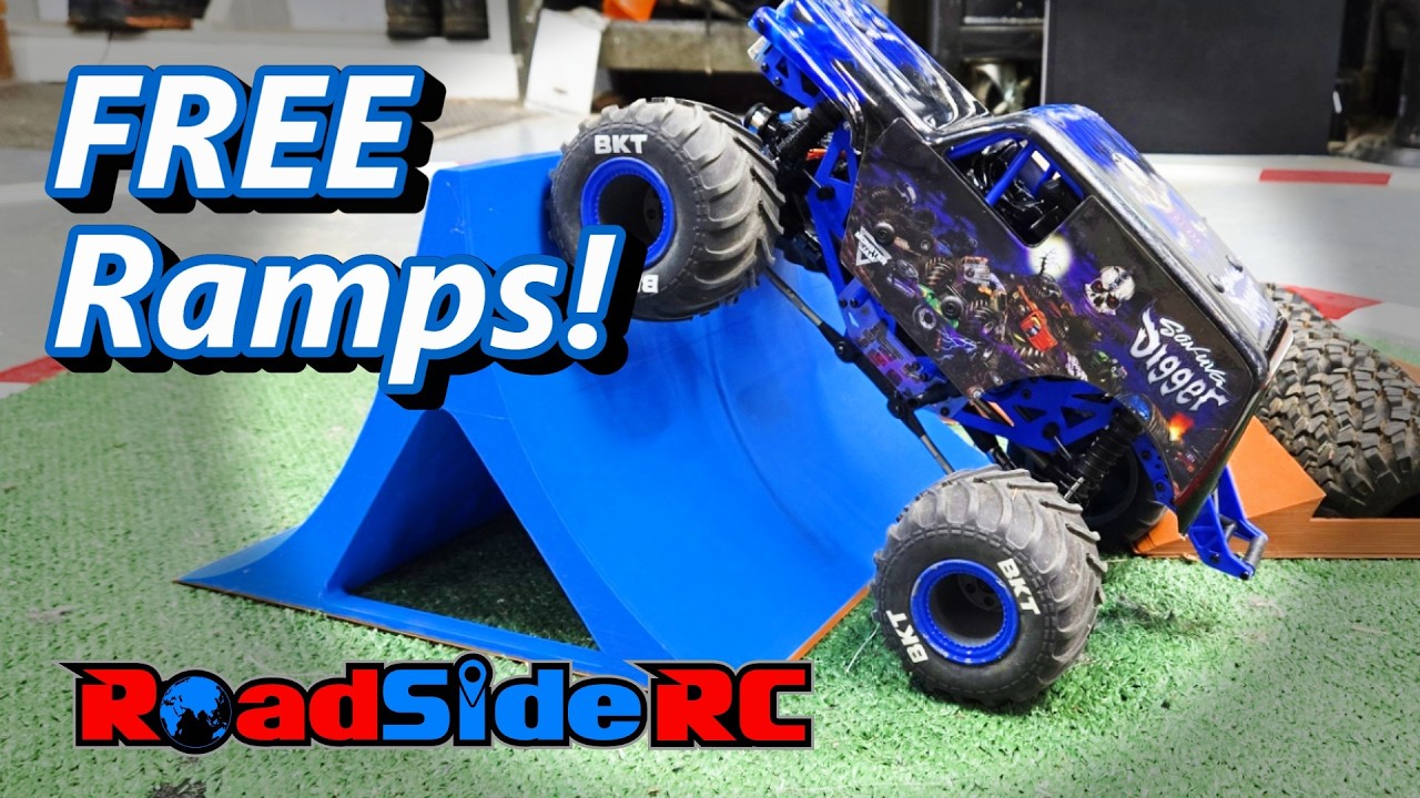 7 Free RC Monster Truck Ramps!  TESTED!