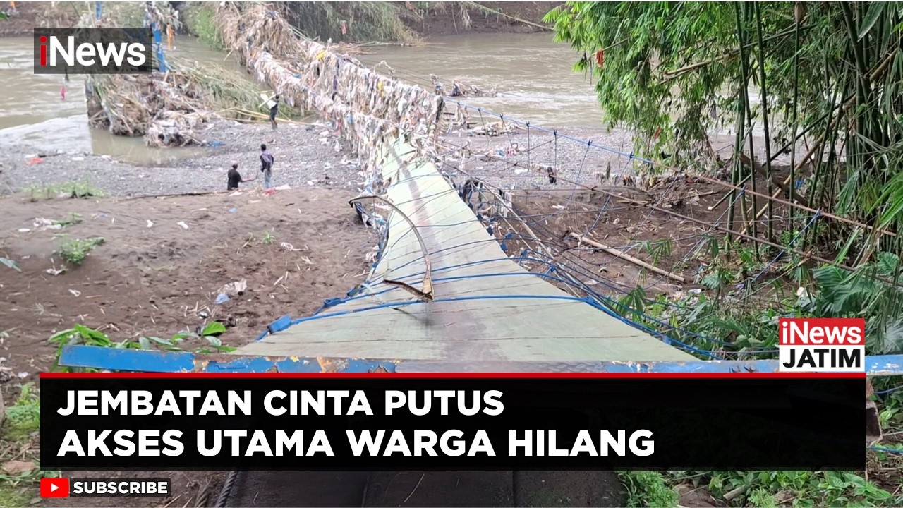 Diterjang Banjir, Jembatan Cinta di Jember Roboh | iNews Jatim