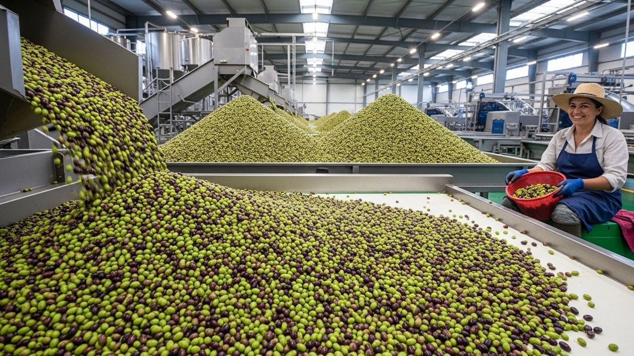 Inside Olive Farming From Olive Harvest to Oil Production in Factories | Agricultural Secrets
