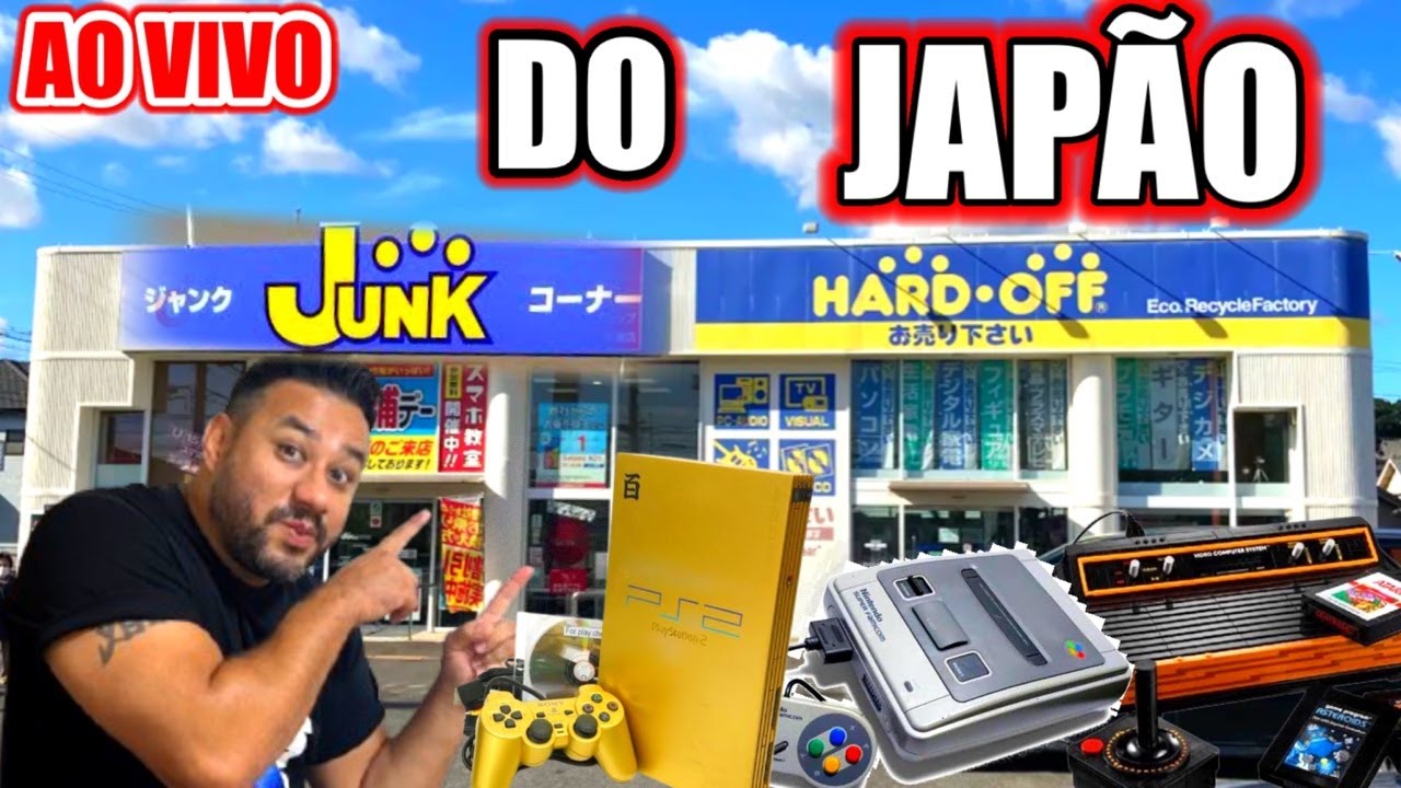 AO VIVO DO JAPÃO ,CAÇANDO GAME EM UM BRECHÓ INÉDITO NO CANAL ,HARDOFF,JUNK ,LIXO DOS GAMES NO JAPÃO