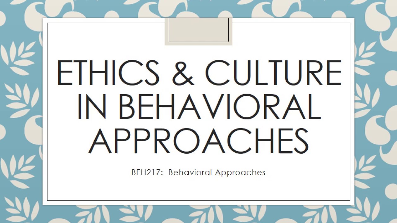Ethics and Culture in Counseling
