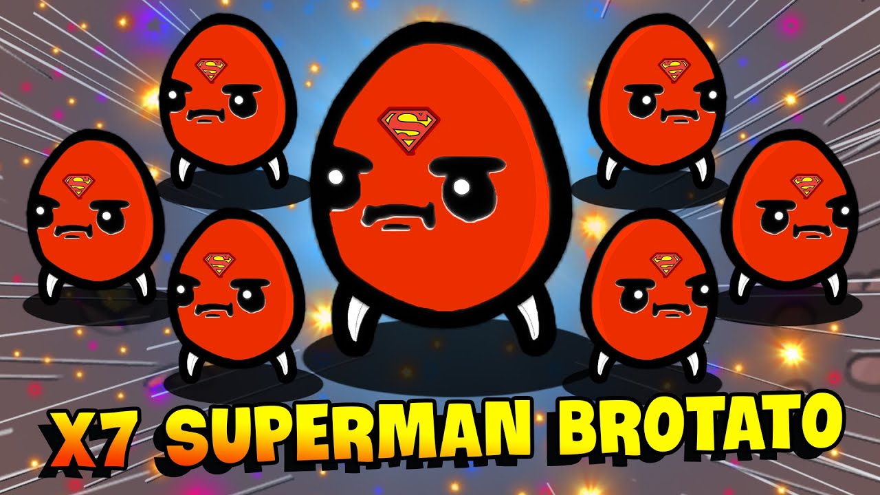 (Brotato) x7 Superman - Sức mạnh mới, vũ khí tàn khốc mới