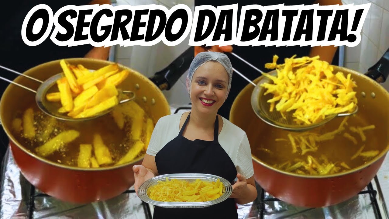 COMO FAZER BATATA FRITA E BATATA PALHA CROCANTE, SEQUINHA E CASEIRA