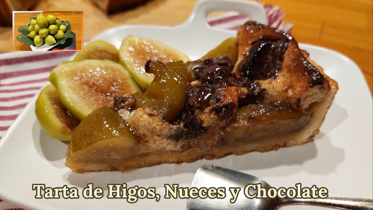 Tarta de Higos, Nueces y Chocolate