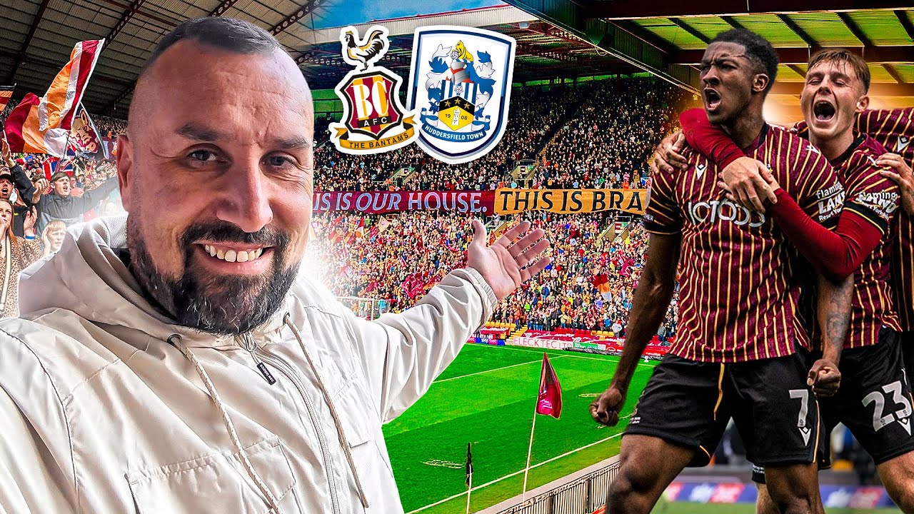 Incredible Atmosphere As Bradford City Beat Rivals Huddersfield Town In League One 